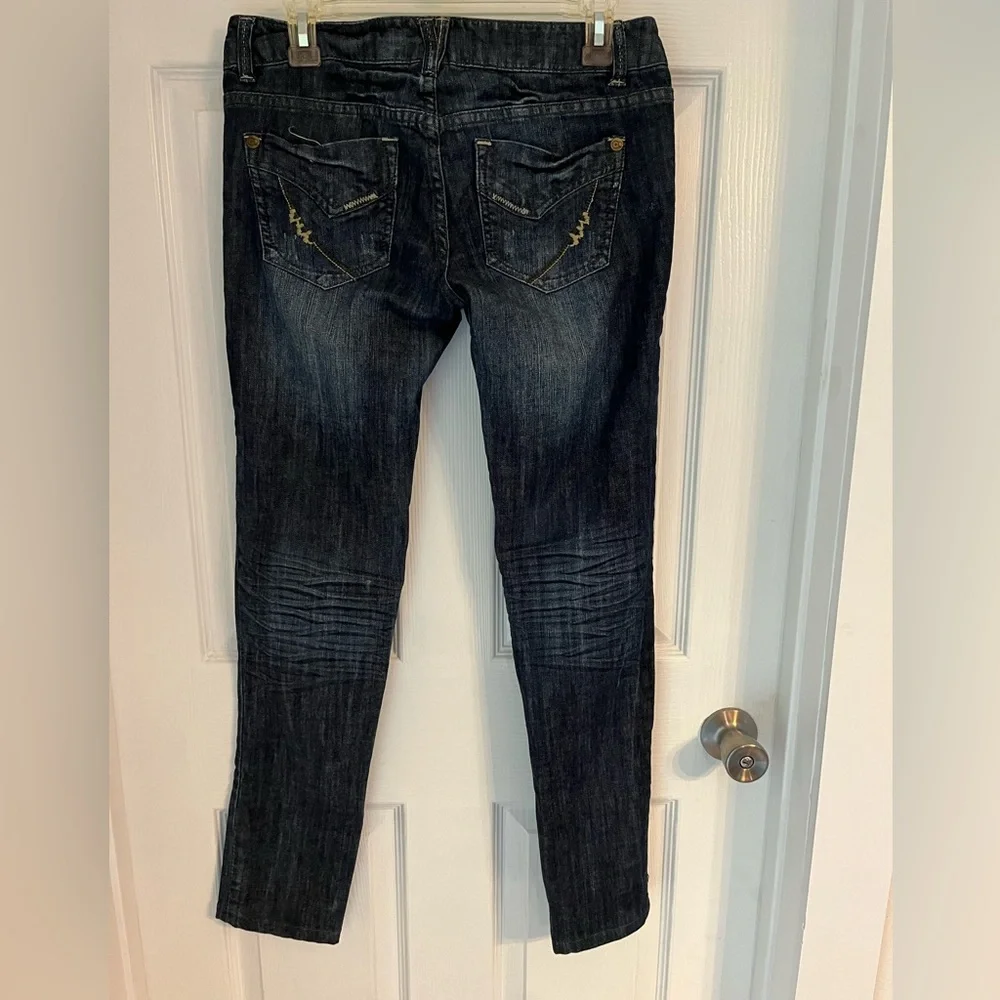 Celebrity Pink Blue Skinny Jeans Distressed - Picture 2 of 4